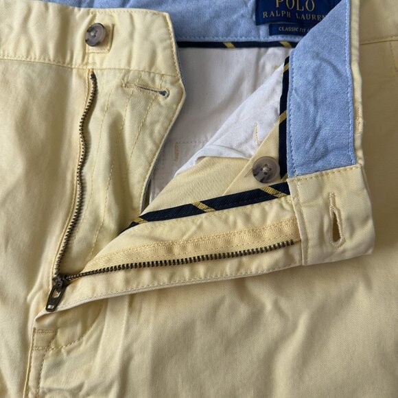 Polo Ralph Lauren Mens Size 40 Empire Yellow Classic Fit Stretch 6" Chino Shorts - Picture 5 of 6